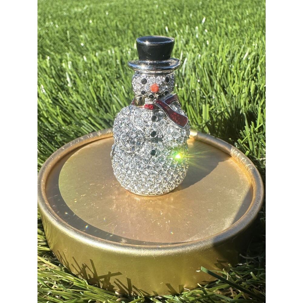 ⭐️Estee Lauder 'Beautiful Sparkling Snowman' Solid Perfume Compact⭐️
